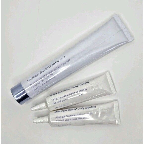 Meaningful Beauty Cindy Crawford 2 Lifting Eye Crème & 1 Skin Brightening Spf 15 - Picture 1 of 5